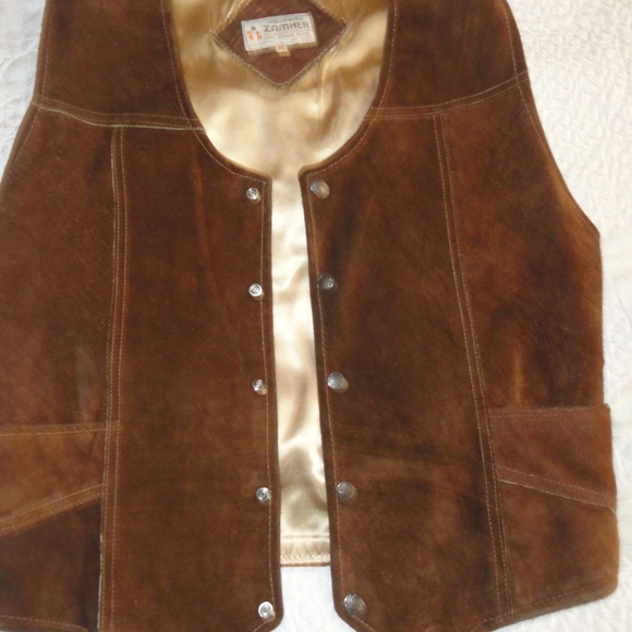 Vintage Other - Suede Leather Vest Snaps Vintage 70s M/L